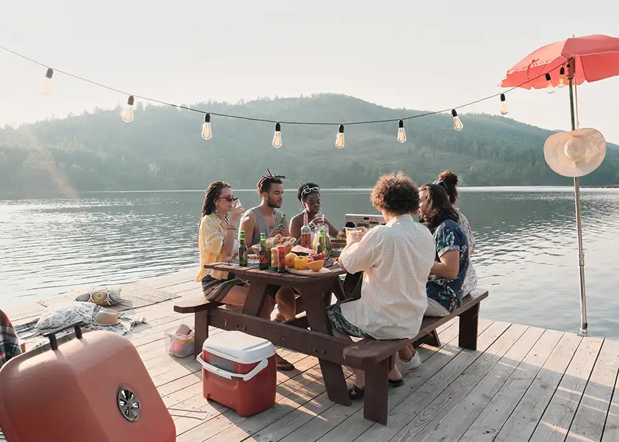 Diversified Dock Services LLC - boat dock accessories, young people enjoying a dock on the lake - Springfield, IL